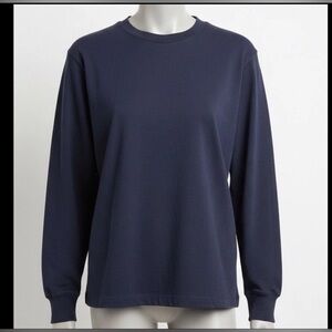 Uniqlo U Lemaire Heavyweight Crewneck Long Sleeve T-Shirt Navy Blue Men’s XL